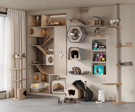 Modern Cat Climbing Rack Pet Products Cat Nest Pet Cabinet Cat