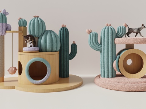 Cactus Cartoon Cat Nest Creative Design Cat Climbing Rack Cat Climbing Rack Cat Tree Climbing Cat Nest Cat Scratching Board