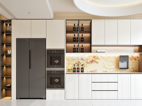 Modern Sideboard Refrigerator Cabinet