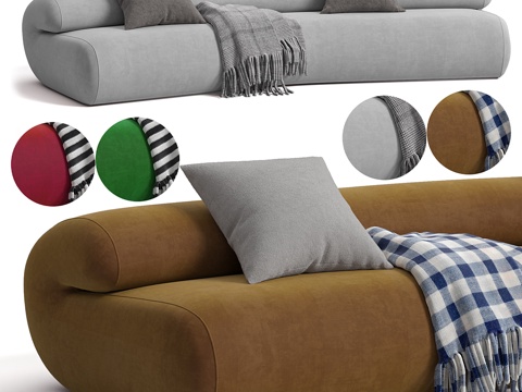 Modern Italian Fabric Casual Sofa