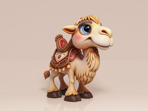 Camel Western Region Desert Transport Cartoon Animal Animation Style Cartoon Camel Doll Ornaments