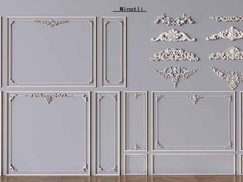 French Carved Gypsum Line Gypsum Corner Line Component French Wall Decorations