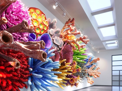 Modern Interior Decorative Wall Coral Seaweed Decorative Spotlights Cyber Celebrity Decorative Wall