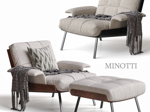 minotti modern Lounge Chair sofa chair leisure sofa fabric leisure chair