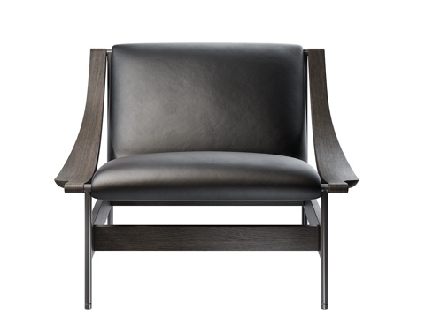 Molteni & C Italian Minimalist Lounge Chair Antique Lounge Chair Leather Lounge Chair