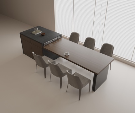 Modern Island Table Nakajima Bar Table Bar Table Integrated Fabric Dining Chair Acrylic Table Foot