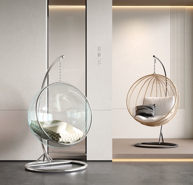 Modern Swing Chair Bubble Hanging Chair Hemisphere Hanging Chair Rattan Bird's Nest Hanging Basket