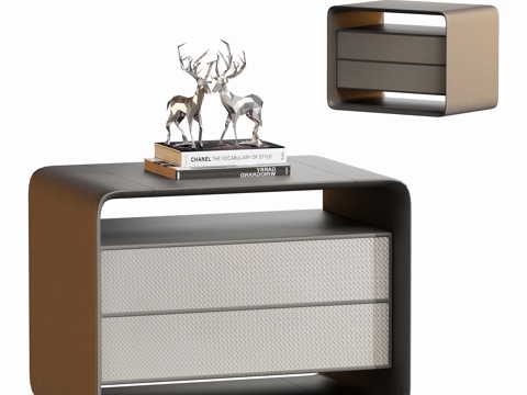 Modern Leather Shoes Bedside Cabinet