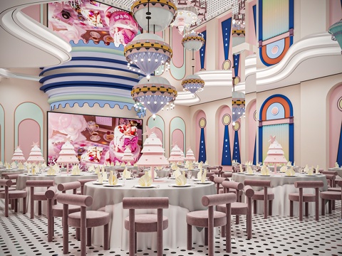 Modern Children's Interest Banquet Hall Children's Banquet Hall Hundred Days Banquet Weekly Banquet