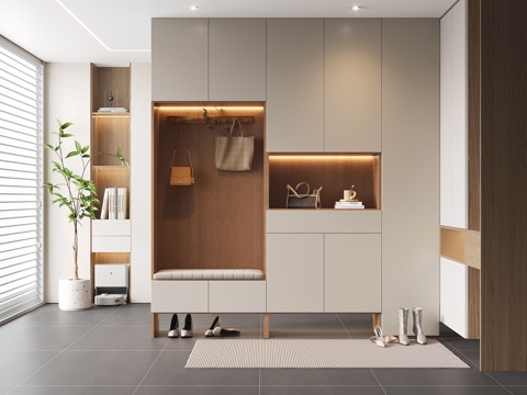 Modern Entrance Shoe Cabinet Partition Shoe Cabinet Entrance Shoe Cabinet Shoe Changing Stool Decorative Cabinet