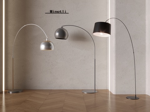 Italian Art Fishing Lamp Minimalist Metal Floor Lamp