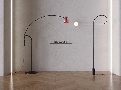 Italian Art Fishing Lamp Minimalist Metal Floor Lamp