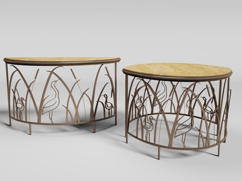 Modern end view table side cabinet