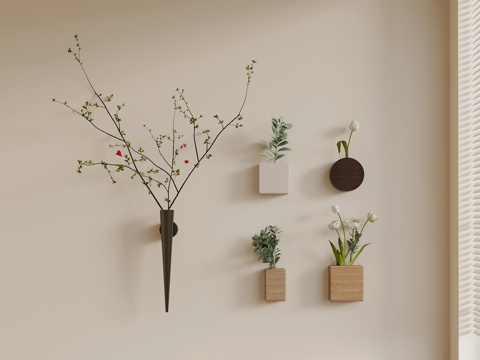 Green plant modern Cream Style green plant wall