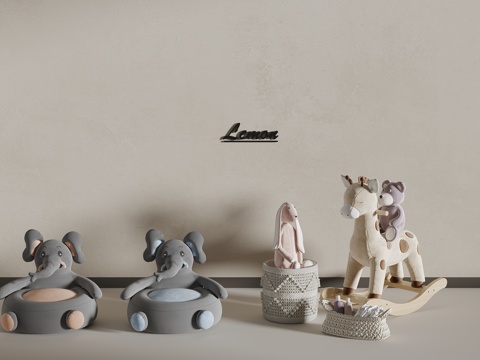 Elephant upholstered rocking horse