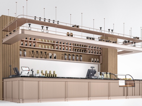 Modern Coffee Bar Coffee Shop Cashier Reception Desk