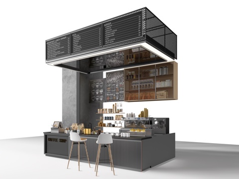 Modern Coffee Bar Coffee Shop Cashier Reception Desk