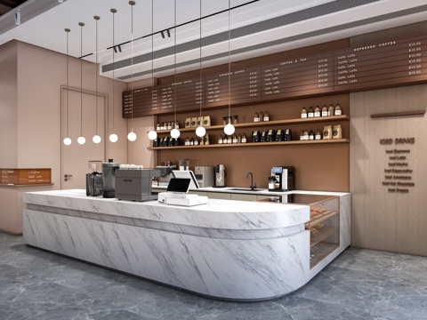 Modern Coffee Bar Coffee Shop Cashier Reception Desk