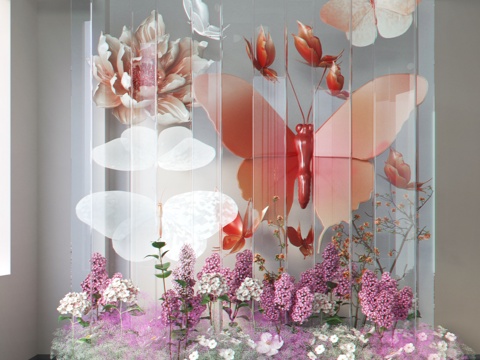 Modern indoor art glass installation net red installation indoor installation landscape installation