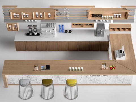 Modern Coffee Bar Coffee Shop Cashier Reception Desk