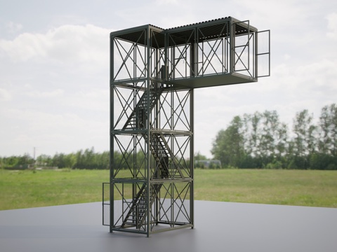 Outdoor Stairs Outdoor Cage Ladder Outdoor Engineering Safety Ladder