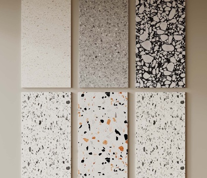 Modern terrazzo cabinet countertops