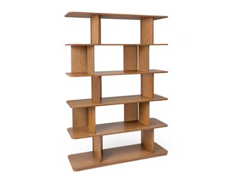 Italian Minimalist Bookshelf Floor Storage Rack Study Office Wall Storage Cabinet Antique Shelf Floor Display Cabinet