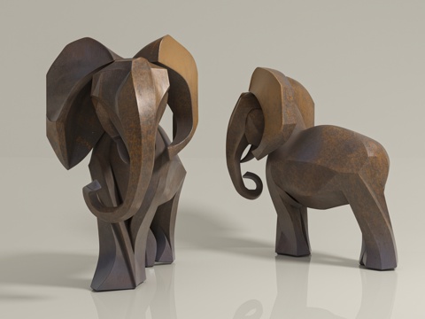 Elephant Sculpture Animal Sculpture Metal Sculpture Sculpture Ornaments Creative Abstract Art Ornaments