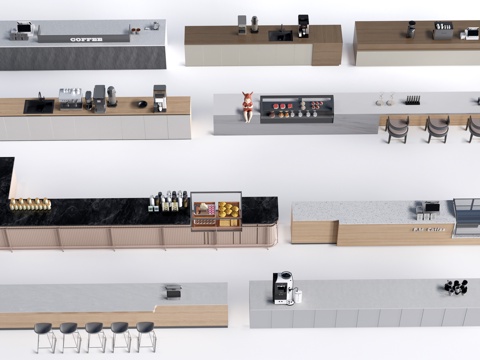 Modern Bar Table and Chair Coffee Bar Water Bar Counter Cashier Counter