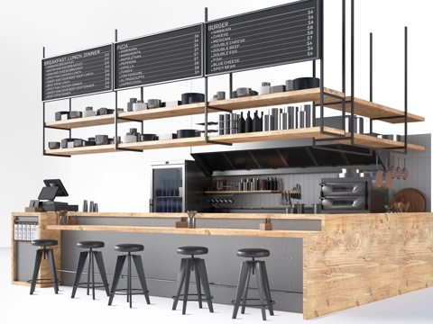 Modern Coffee Bar Coffee Shop Cashier Reception Desk