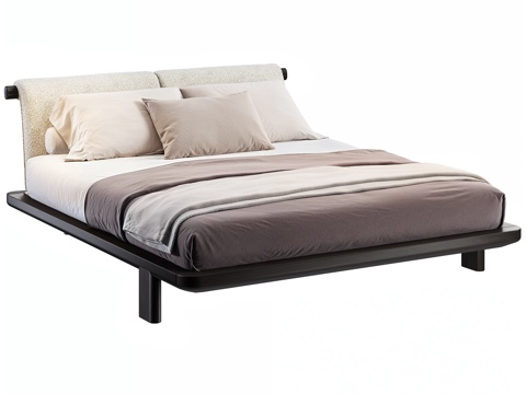 Molteni & C Italian Minimal Double Bed Minimal Double Bed Fabric Double Bed