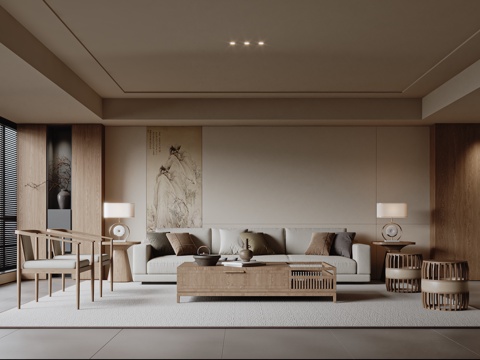 Song Style Aesthetics Living Room Neo-Chinese Style Living Room