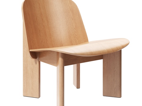 Hay Nordic Lounge Chair Minimalist Leisure Chair Wooden Chair Solid Wood Leisure Chair Log Leisure Chair
