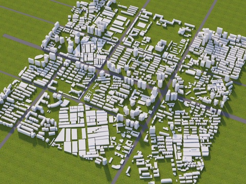 Bird's Eye View Architecture Planning Body Block Architecture Modern Simple Model Planning Urban Architecture Body Block Material Bird's Eye View