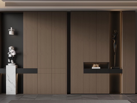 Italian Minimalist Shoe Cabinet Entrance Shoe Cabinet Sculpture Ornaments