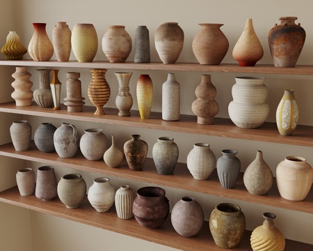 Neo-Chinese Style Pottery Pot Clay Pot Clay Pot Coil Pot Utensils Ornaments