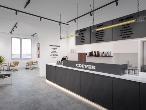 Modern Coffee Bar Coffee Shop Cashier Reception Desk