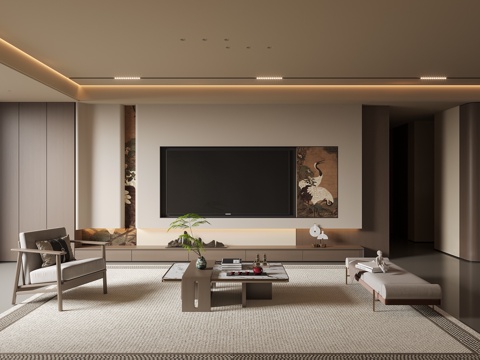 Song style aesthetics living room TV background
