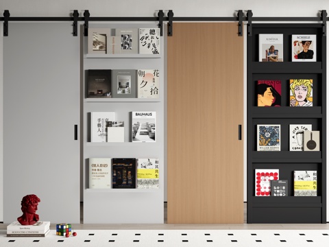 Modern Sliding Door Barn Door Sliding Door Magazine Door Ghost Door Sliding Door