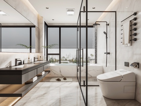 Modern minimalist home bathroom
