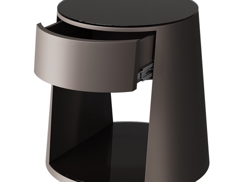 Modern Italian Round Bedside Cabinet
