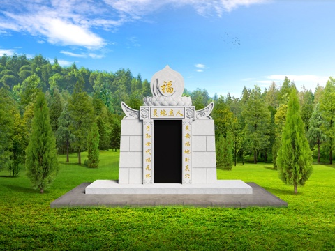 Neo-Chinese Style Bluestone Tomb