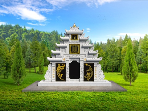 Neo-Chinese Style Bluestone Tomb