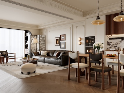 French Living&Dining Room