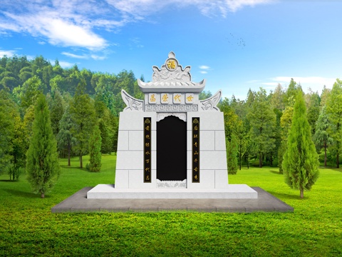 Neo-Chinese Style Bluestone Tomb