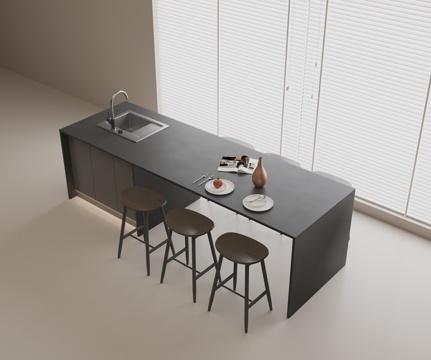Nakajima Bar Table Nakajima Water Bar Casual Bar Chair Sink Faucet Tableware
