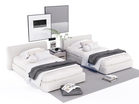 Modern Simple Hotel Single Bed