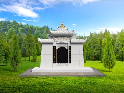 Neo-Chinese Style Bluestone Tomb