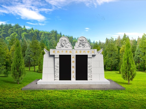 Neo-Chinese Style Bluestone Tomb