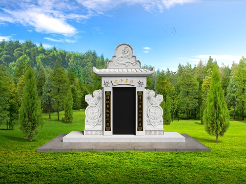 Neo-Chinese Style Bluestone Tomb